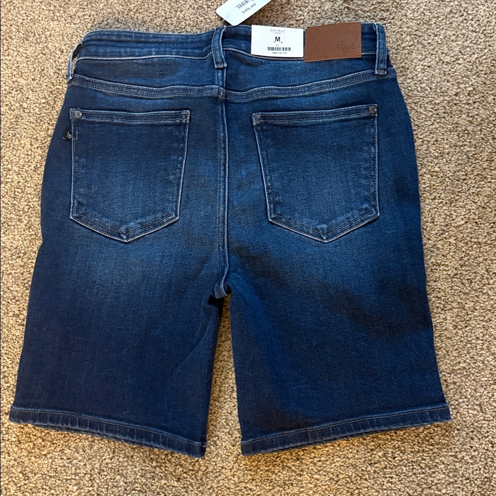 Judy Blue Indigo Denim Shorts - Picture 6 of 11